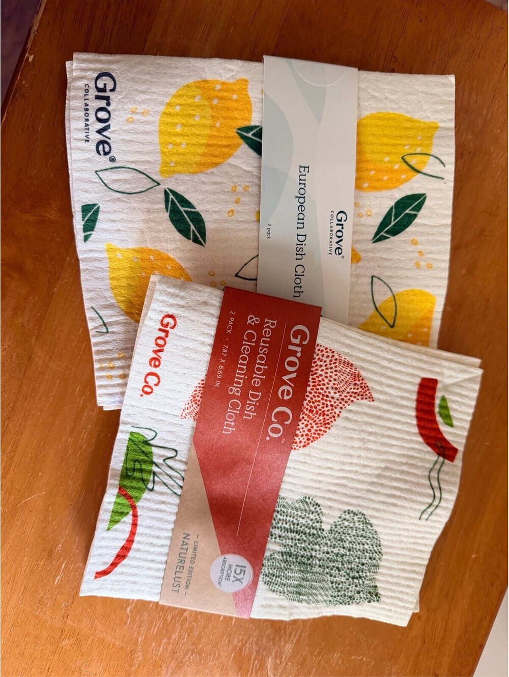Grove Co. European Dish Cloths, Reusable Kitchen Towels, 2 Pack